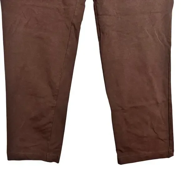 L.L. Bean Women's Perfect Fit Slim Straight Pull-On Jersey Pants Brown - Medium - Picture 4 of 9